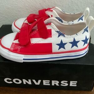 Converse Shoes Toddler 9 Chuck Taylor All Star Sneakers Patriotic American Flag